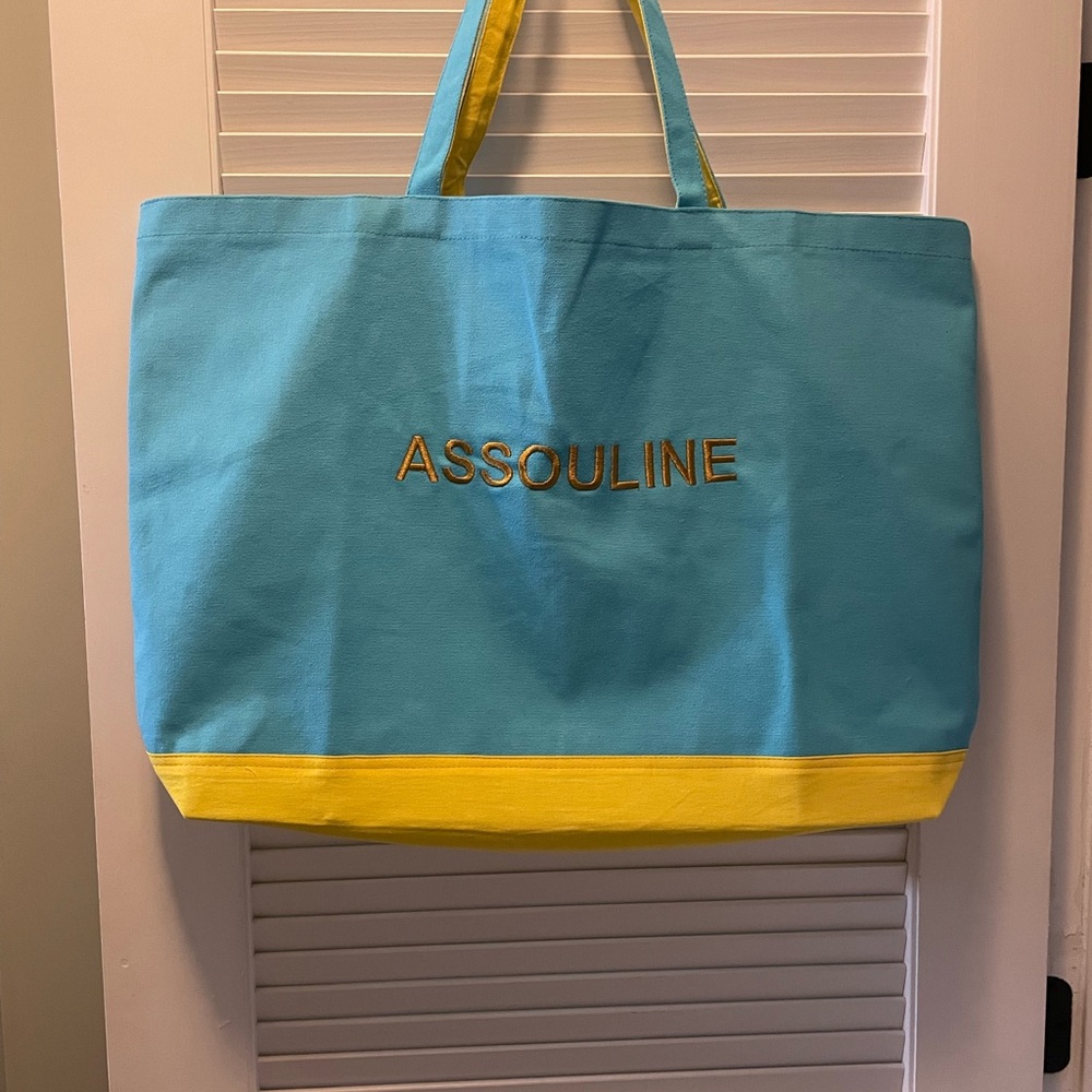 Assouline Turquoise and Yellow Tote